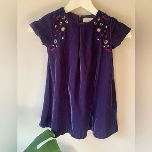 Mini Boden girls velvet celestial dress